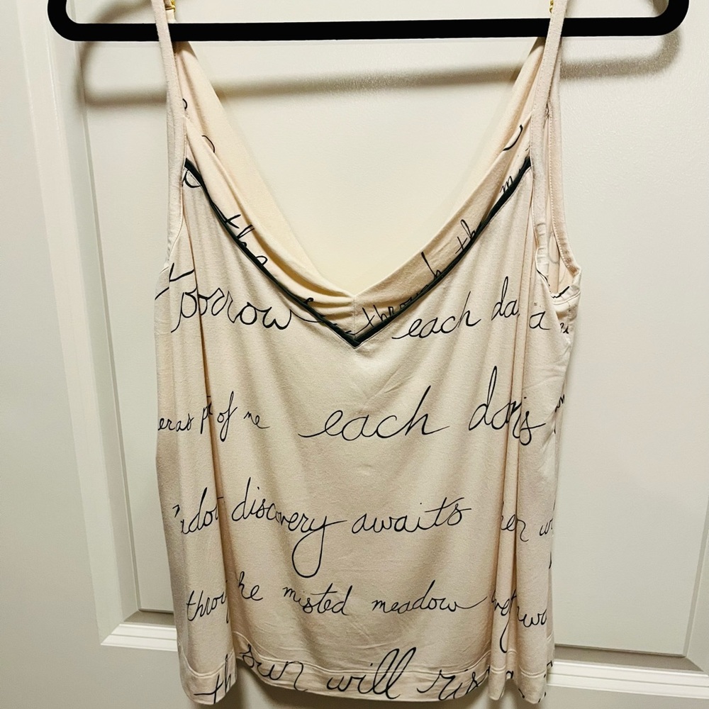 SOMA comfy pajama top. Excellent condition Med. Loose fitting. Thin straps.